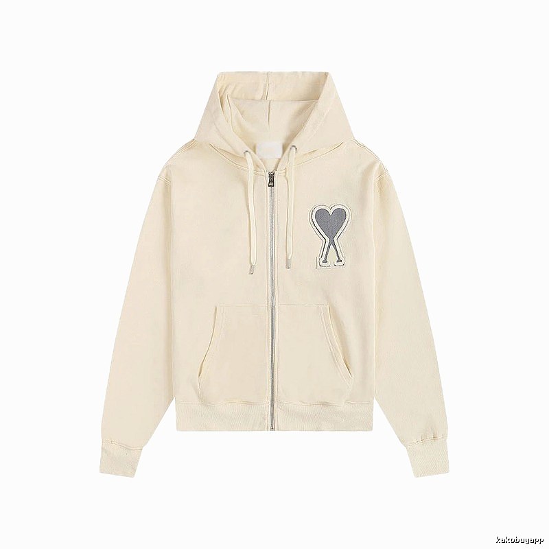 AMI Love Embroidered Cream Sweatshirt