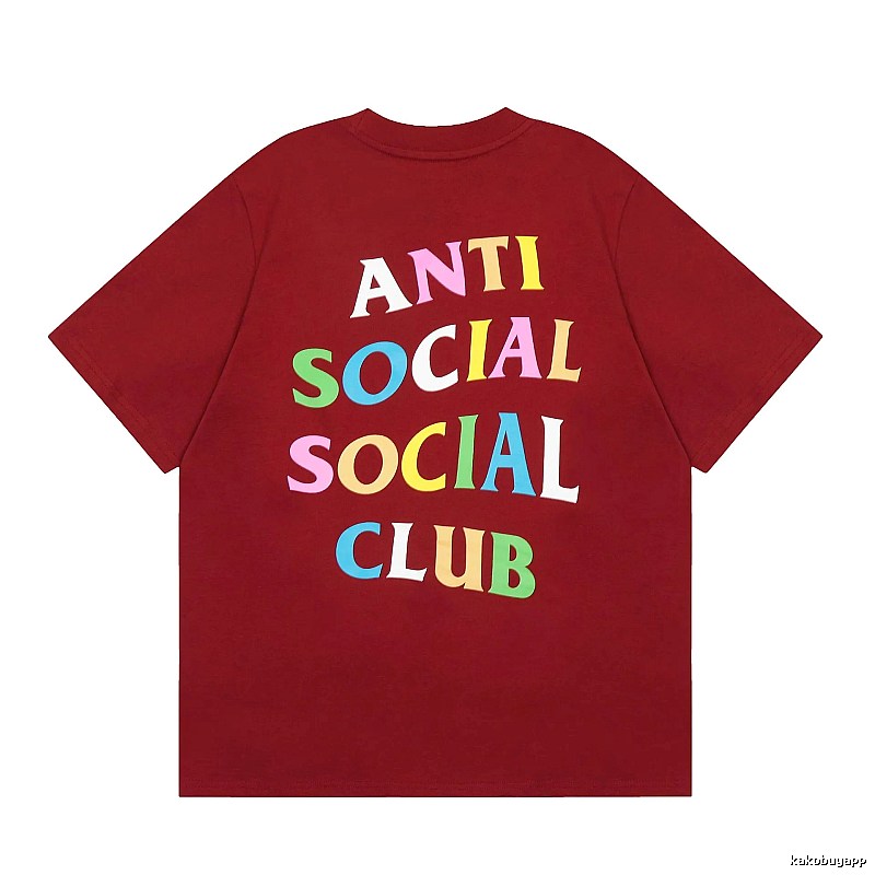Anti Social Social Club Lightweight Logo T-shirt Black Orange Anti for Trend Styling