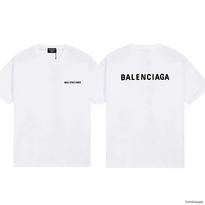 Balenciaga Letter Print Street Style White T-Shirt