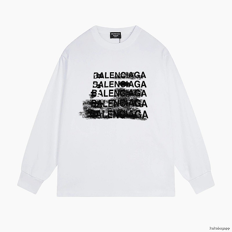 Balenciaga letter-style white T-shirt