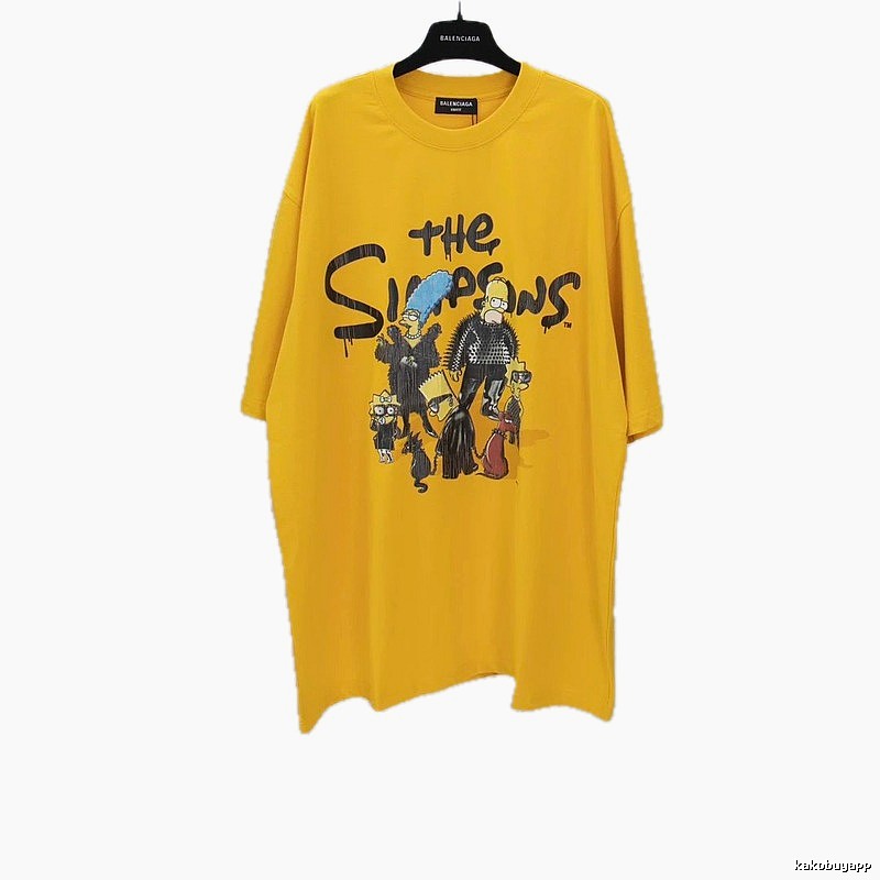 Balenciaga x The Simpsons Co-branded Yellow T-shirt