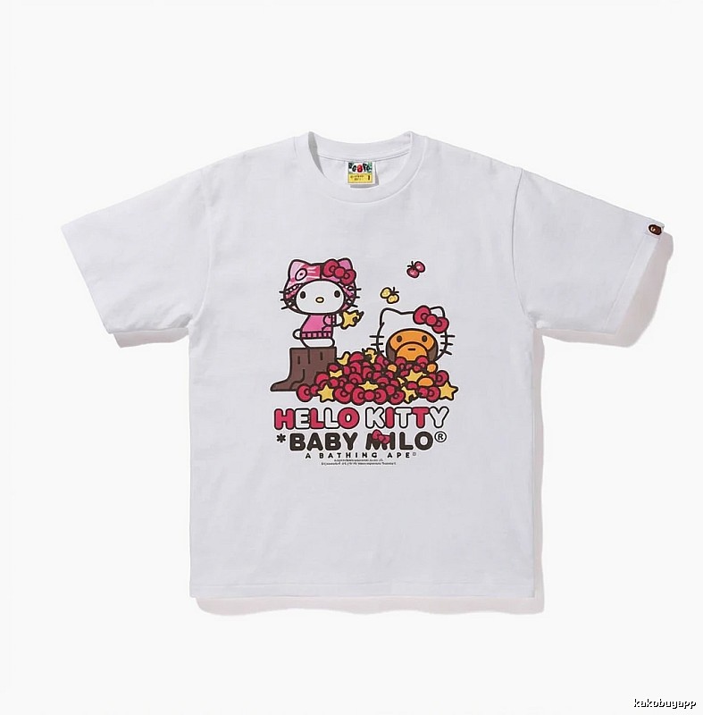 Bape Hello Kitty Co-branded White T-shirt
