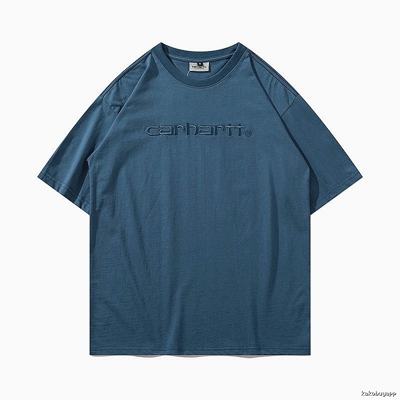 Carhartt Daily Logo T-shirt Light Blue Subtle for City Outfits