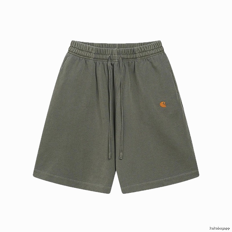 Carhartt Embroidered Workwear Style Army Green Casual Shorts