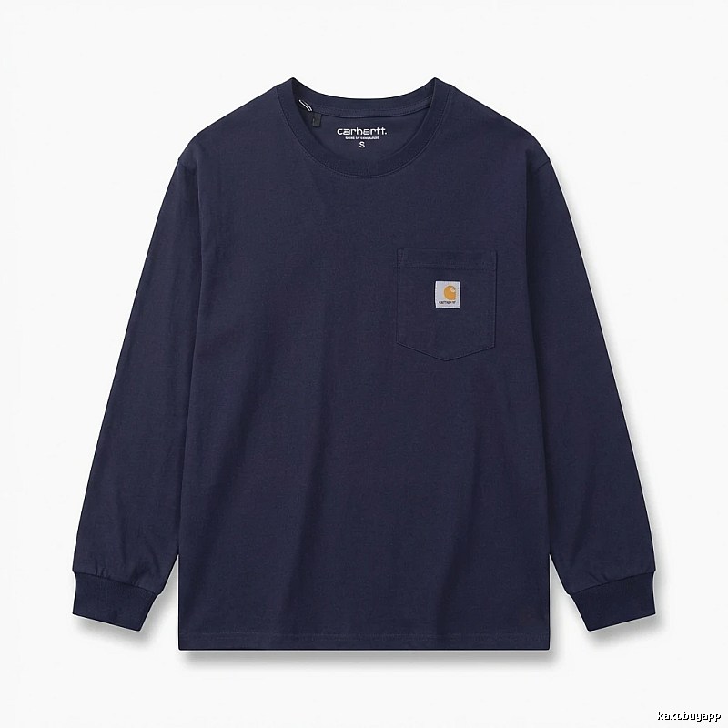 Carhartt simple and casual style navy long-sleeve