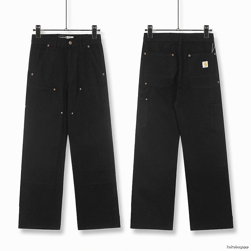 Carhartt workwear style black long trousers