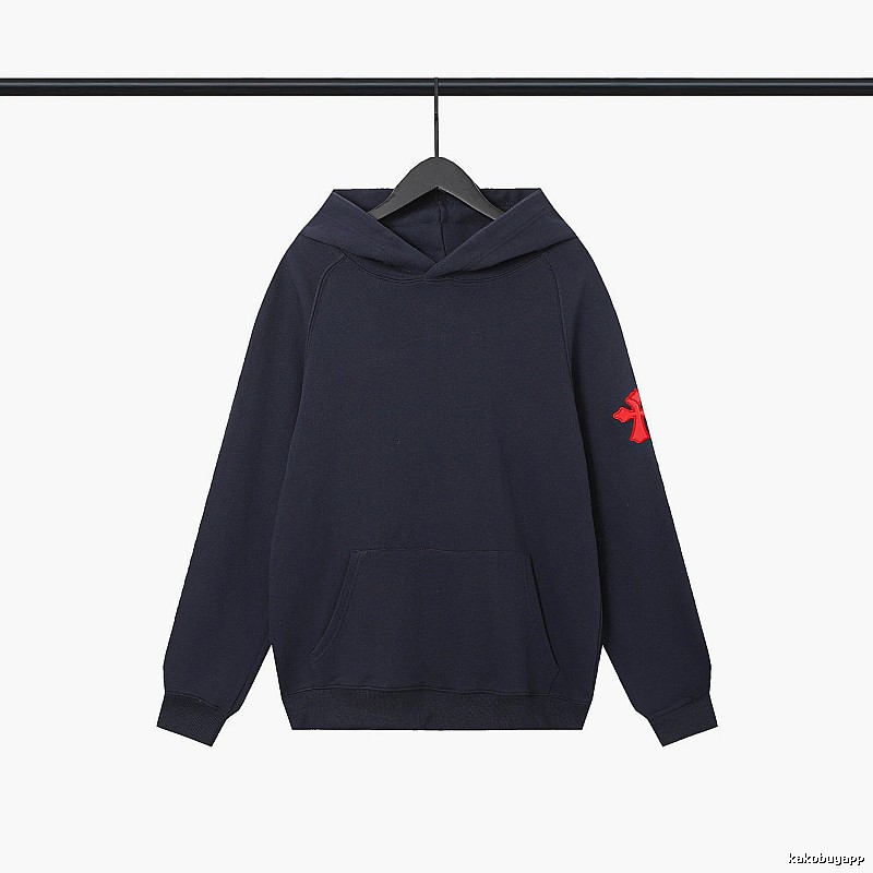 Chrome Hearts 2089-83 Navy Cross Graphic Hoodie Sport Casual
