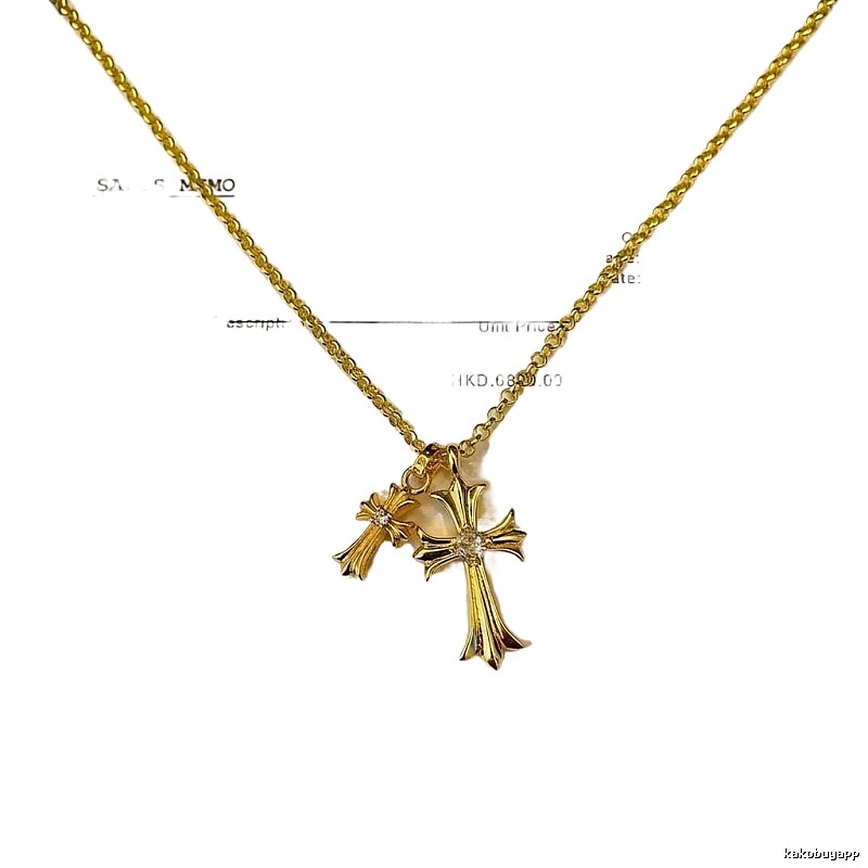 Chrome Hearts Cross Luxurious Gold Necklace