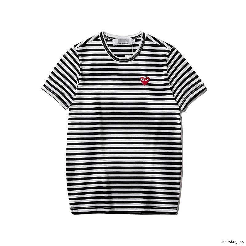 Comme des Garcons PLAY 2021-94 Black Style 2194 Heart Logo T-Shirt Fan Wear