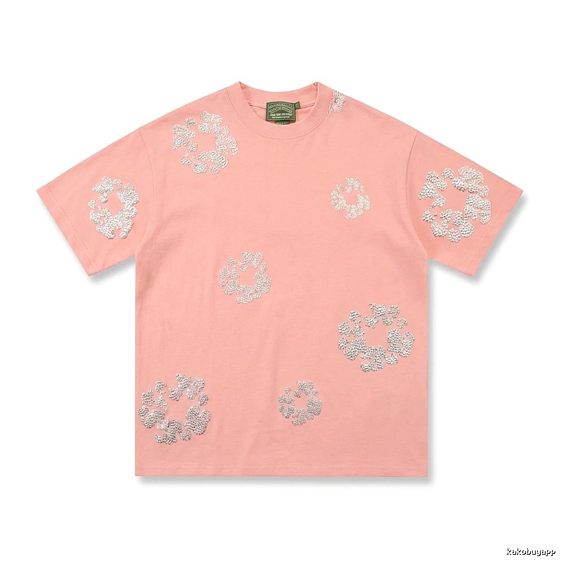 DENIM TEARS Pink Trendy Short-sleeve