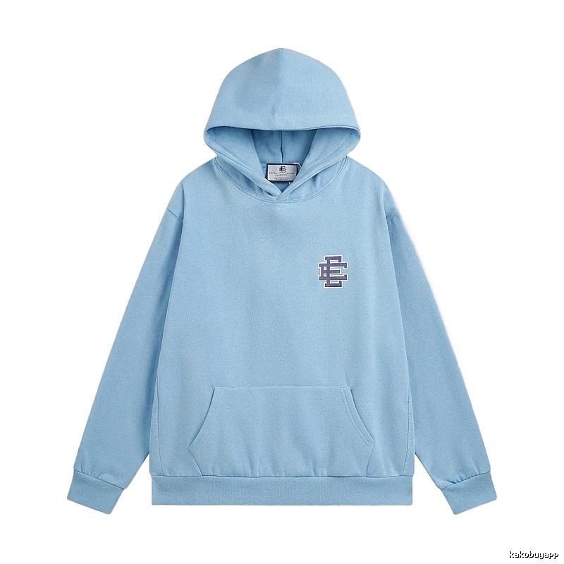 Eric Emanuel Classic Simple Style Blue Hoodie
