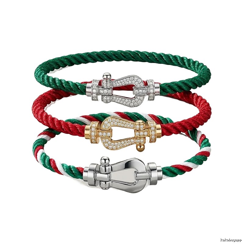 Fred Classic Red and Green Rope Bracelet