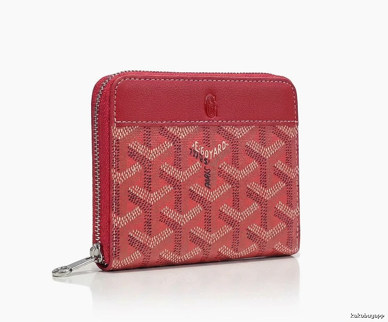 Goyard classic printed style red wallet