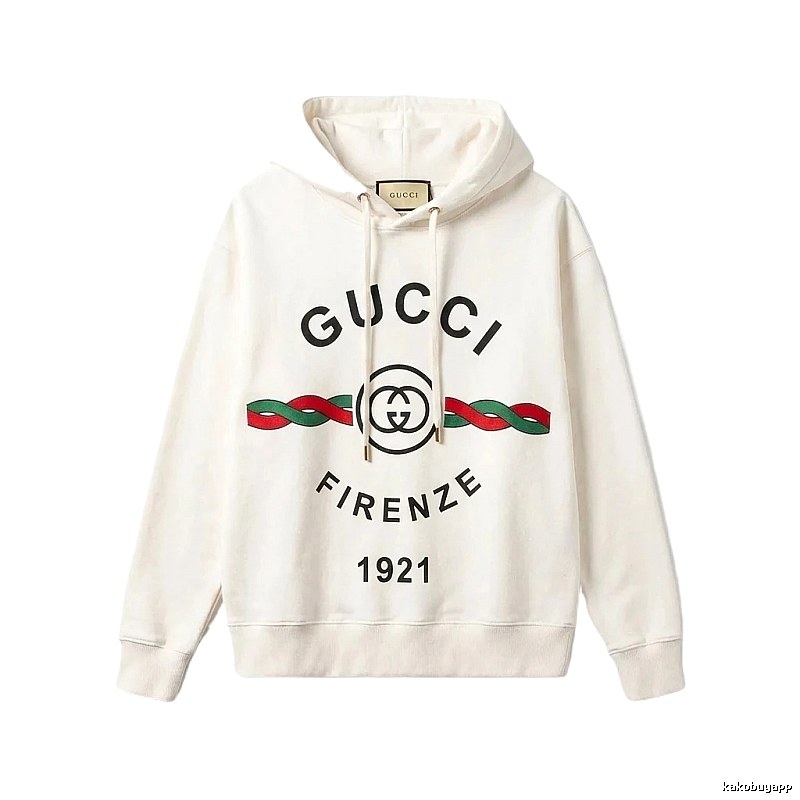 Gucci retro-style white hoodie