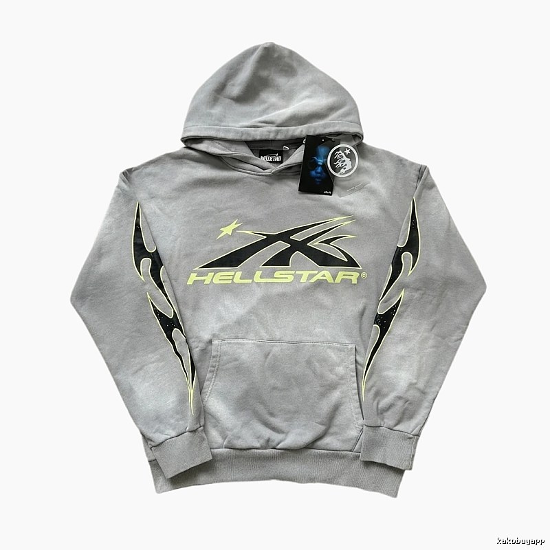 Hellstar trendy and cool style grey hoodie