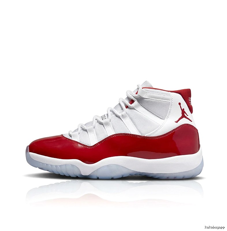 Jordan 11 High-Top Red and White Trendy Sneakers