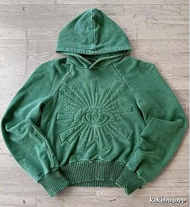 Kapital Travel Eye graphic hoodie Black Raised Eye with Modern Look