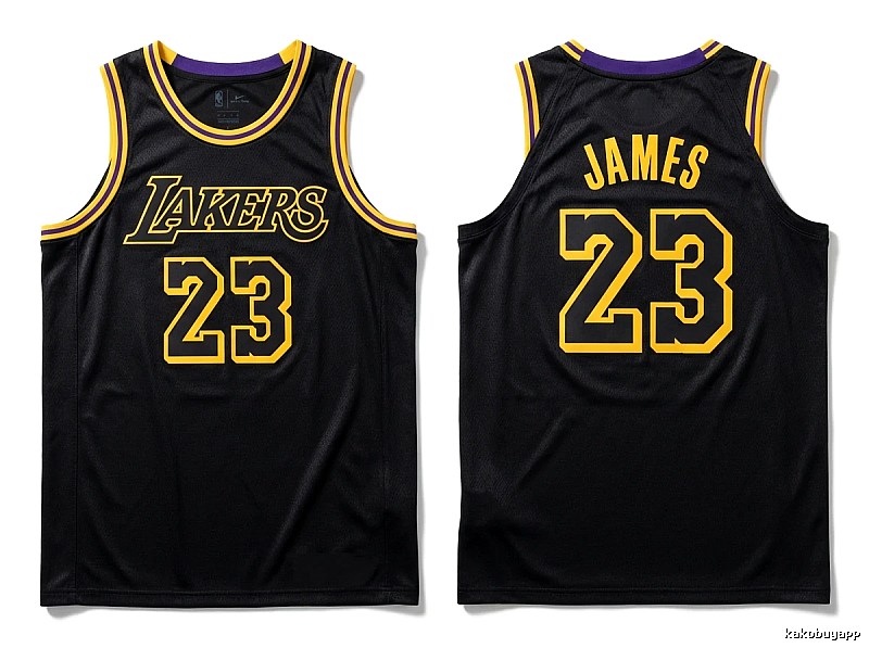 LBJ's No. 23 black jersey of the Lakers.