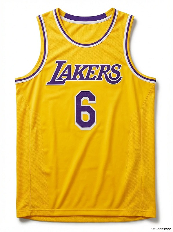 LBJ's No. 6 yellow jersey of the Lakers.