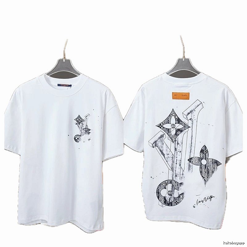 Louis Vuitton Monogram Trendy Style White Short-sleeve T-shirt