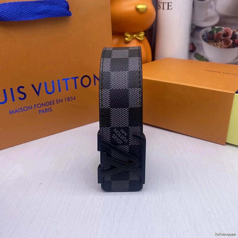 Louis Vuitton Photo-Ready Hardware Detail Monogram Belt Commuter Look