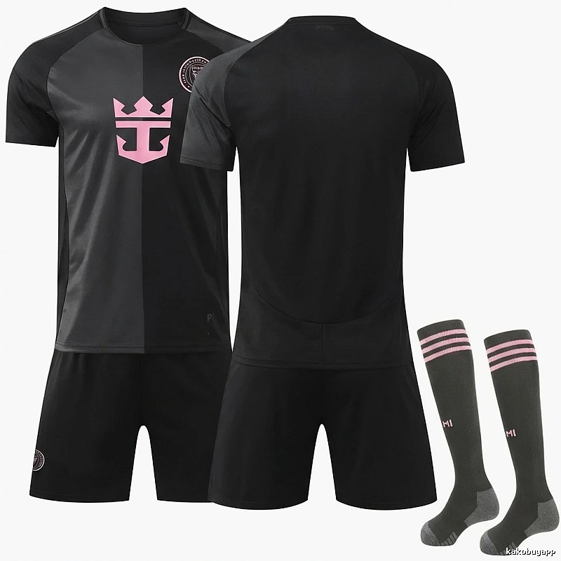 Miami International Black Trendy and Cool Jersey Set