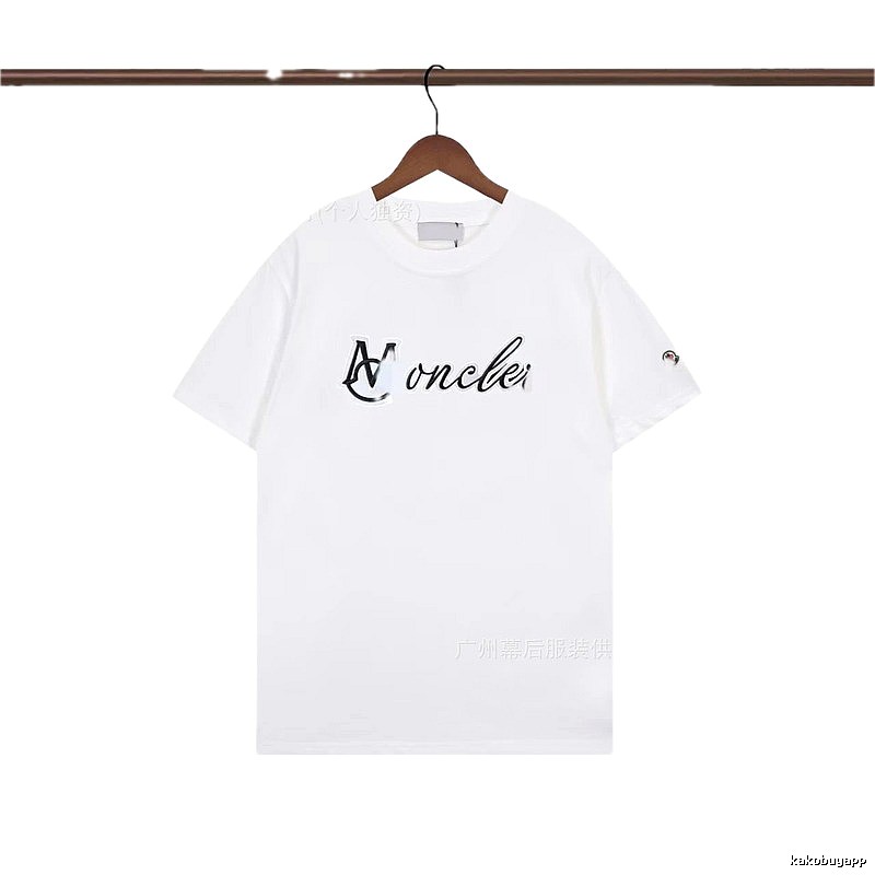 Moncler Letter Print Casual White T-Shirt