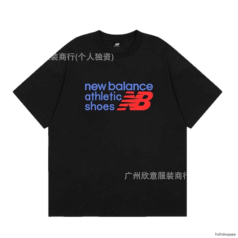 New Balance Sports Casual Style Black Short-sleeve T-shirt