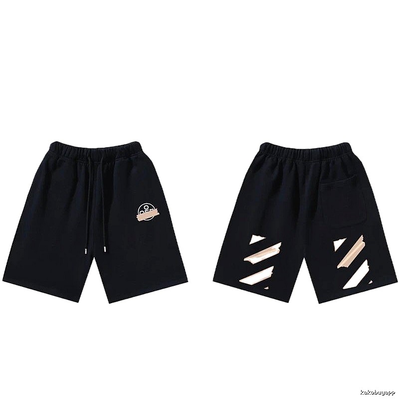 Off-White 019 Style Cool Black Shorts