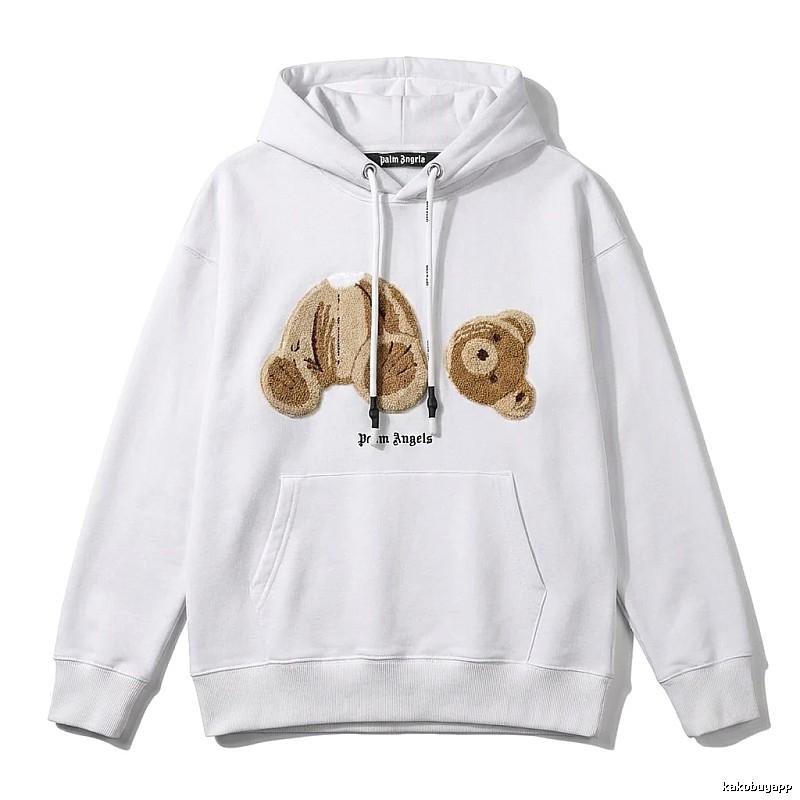 Palm Angels Bear Trend Brand White Sweatshirt