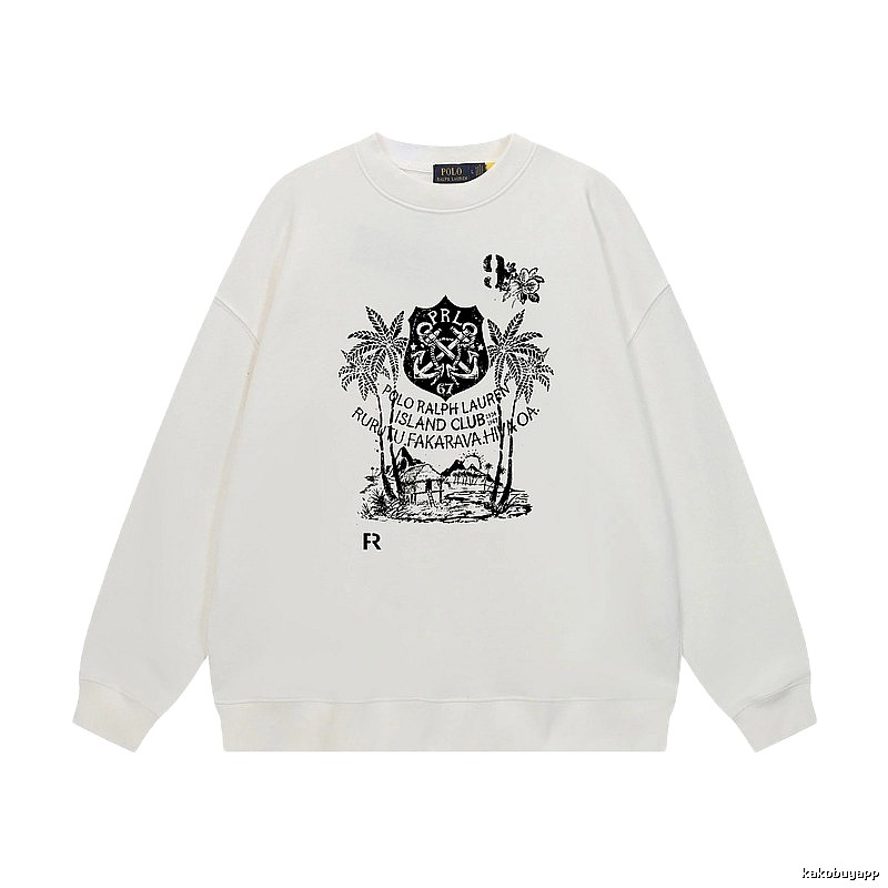Ralph Lauren retro-style white sweatshirt
