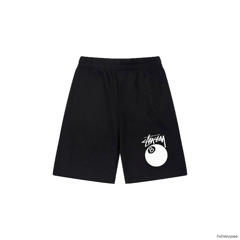 Stussy No.8 Ball Trend Brand Black Shorts