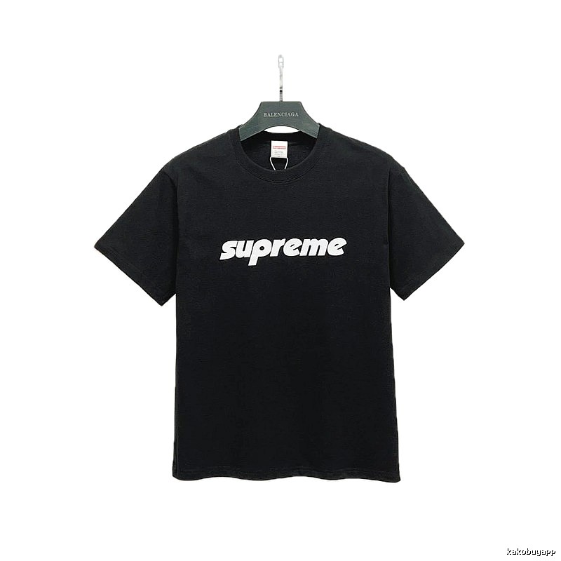 Supreme Classic Logo Street Style Black Short-sleeve T-shirt