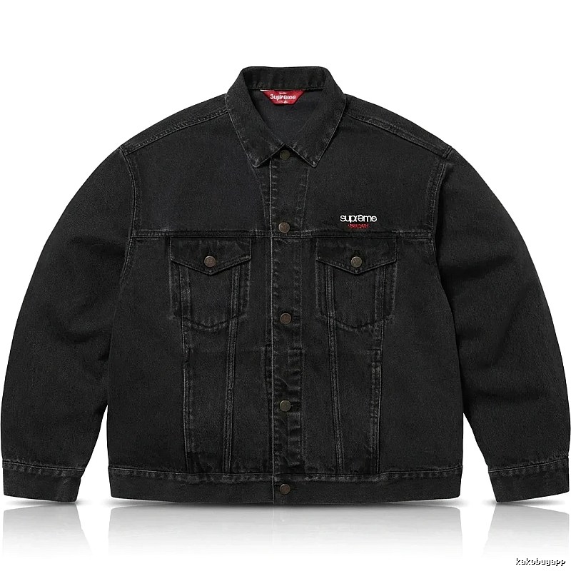 Supreme denim-style black jacket