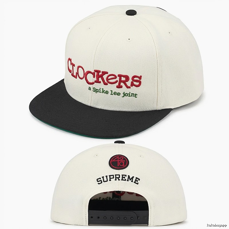 Supreme street style black and white hat
