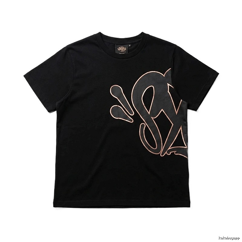 SynaWorld Trendy and Cool Style Black T-shirt