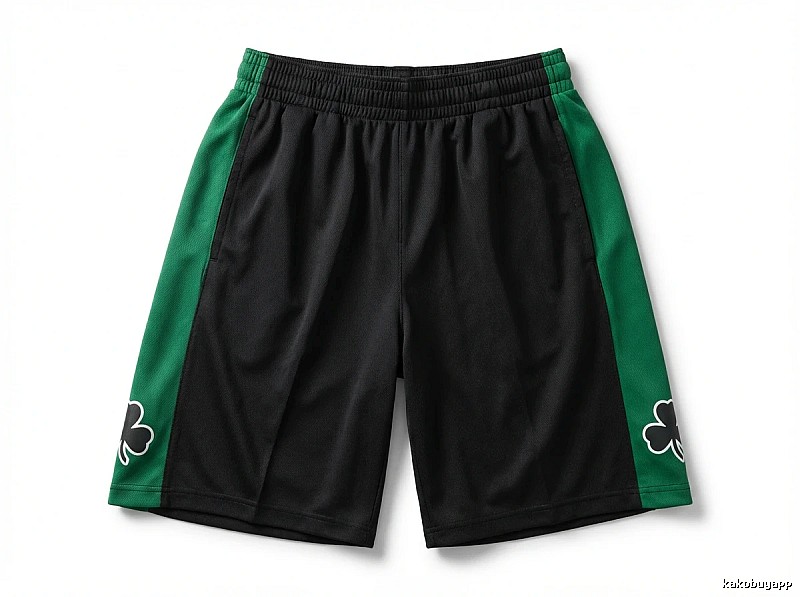 Tatum Celtics-style black and green shorts