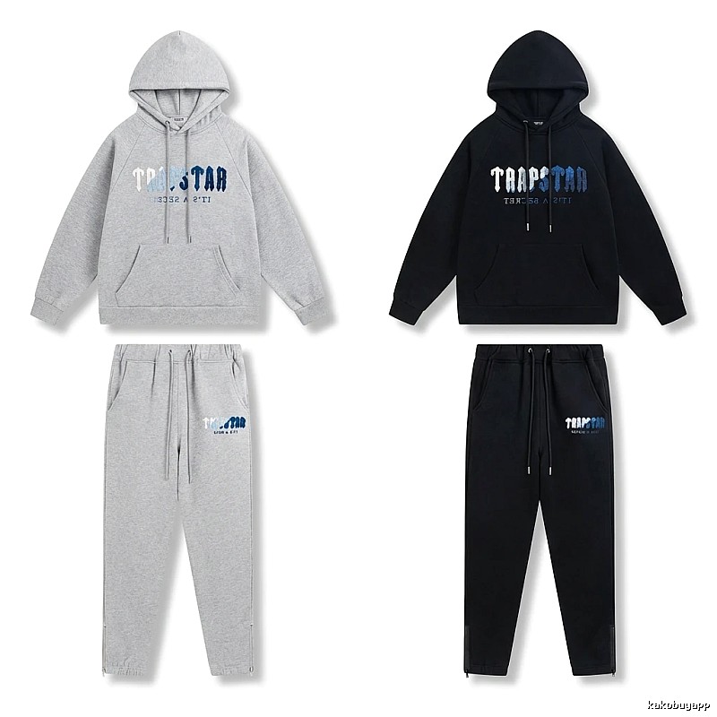 Trapstar Letter Trendy Brand Suit (Grey/Black)