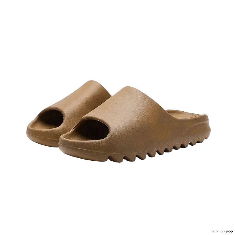 Yeezy matte military brown slippers