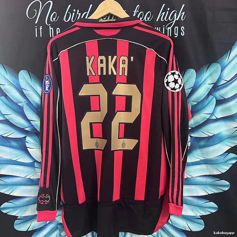 AC Milan Summer Retro soccer jersey Red Black Striped with Clean Finish