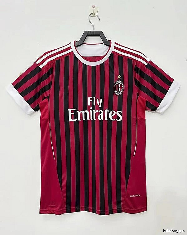 AC Milan Urban Retro soccer jersey Red Black Striped with Statement Pattern