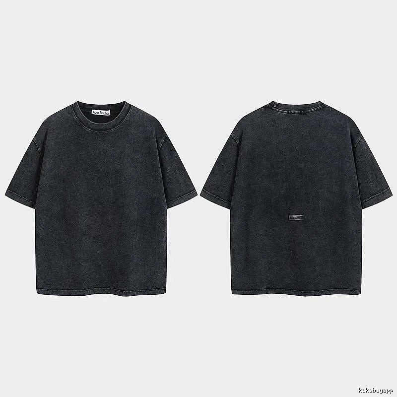 Acne Studios 2090-80 Black Style Ac908040 Stockholm Logo T-Shirt Modern Fit