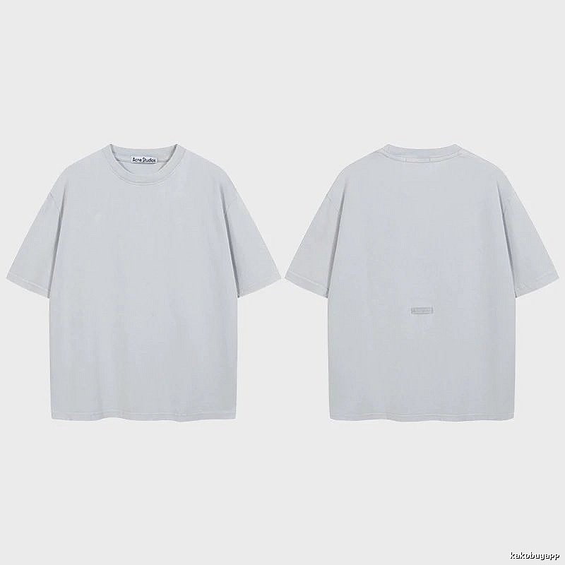 Acne Studios 2090-80 Blue Style Ac908040 Stockholm Logo T-Shirt Relaxed Styling