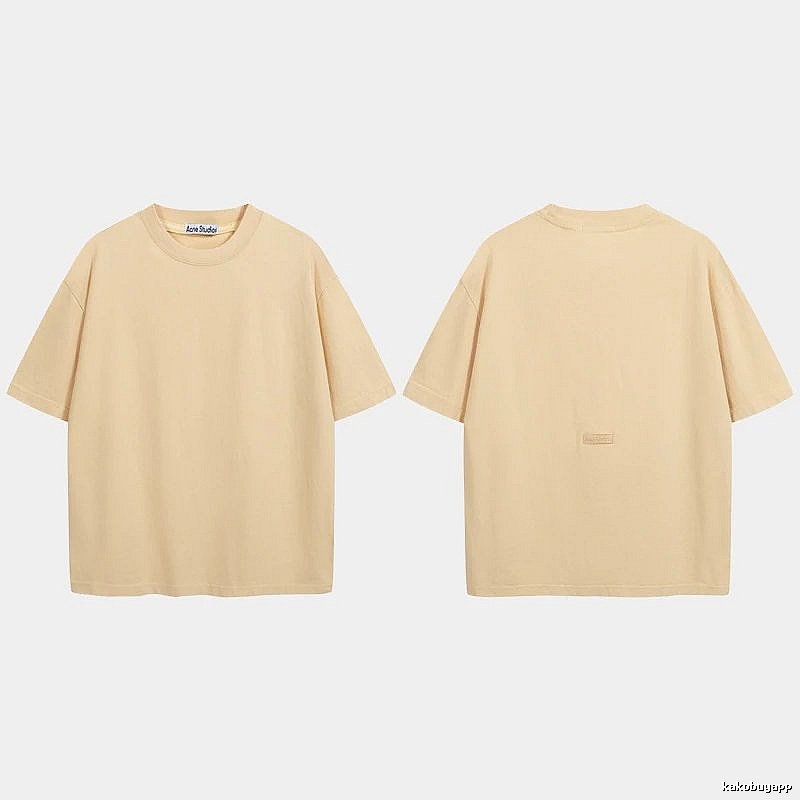 Acne Studios 2090-80 Yellow Style Ac908040 Stockholm Logo T-Shirt Match Day