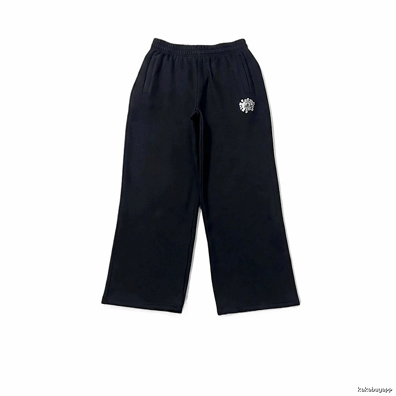 ADWYSD trendy brand loose black long trousers.