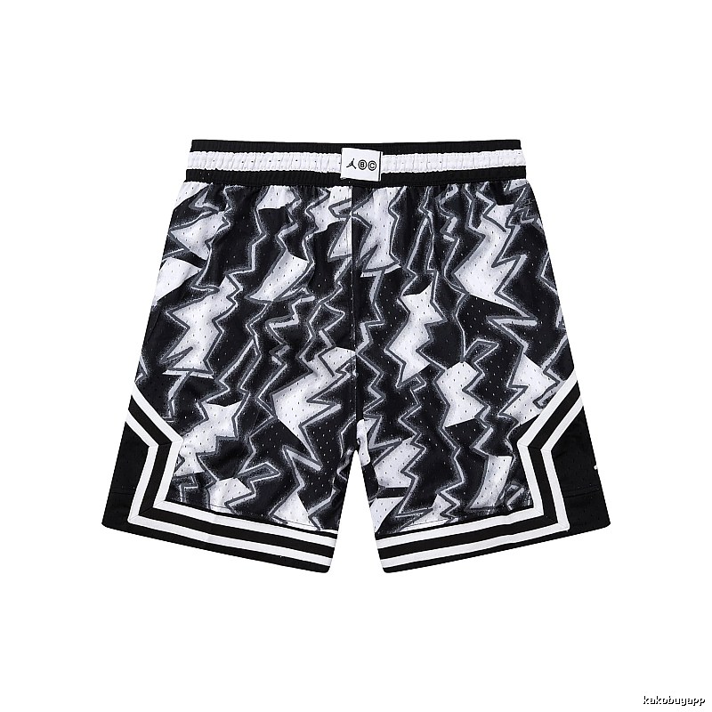 AJ Lightning series black and white shorts