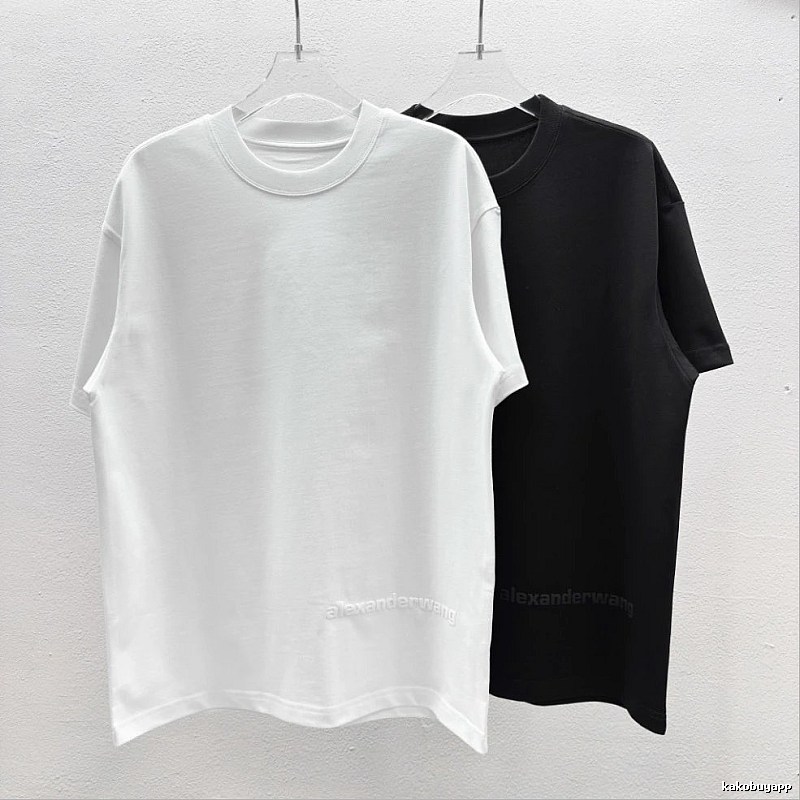 Alexander Wang Embossed Minimalist Solid Color T-shirt