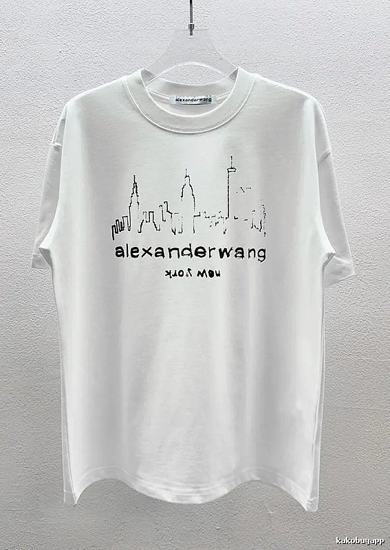 Alexander Wang Skyline Street Style White T-Shirt