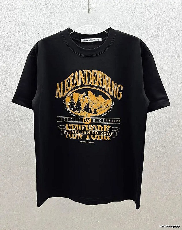 Alexander Wang Vintage Print Black Short-Sleeve T-Shirt