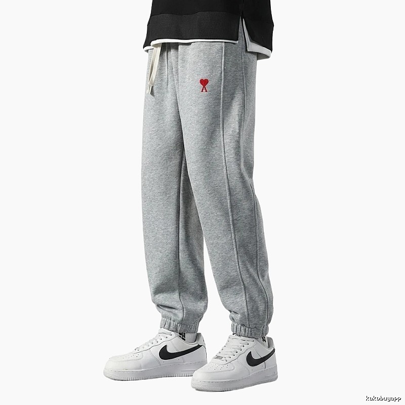 AMI & Easy Casual Style Grey Sweatpants